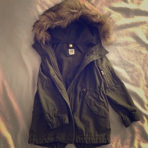 Gap army green girls jacket.